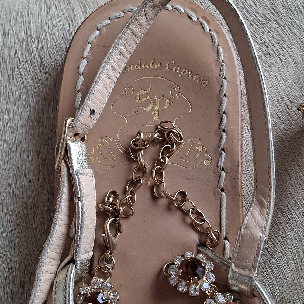 Handmade Caprese Capri Sandals Made In Italy - Picture 5 of 14